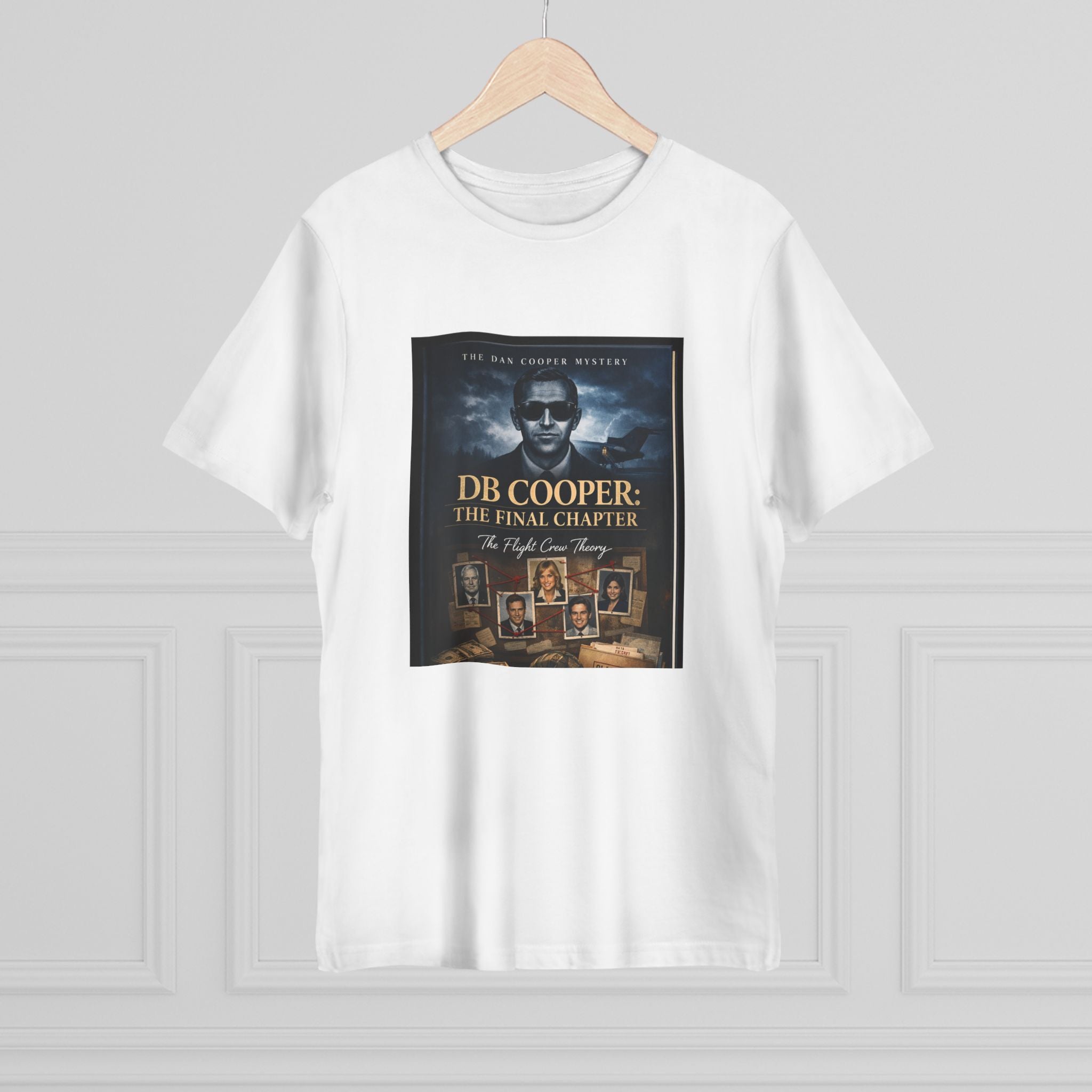 DB Cooper Poster T-Shirt — True Crime Vintage Heist Design