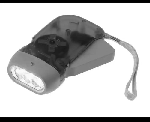 Hand-Crank Solar LED Flashlight - 3 LED Emergency Torch